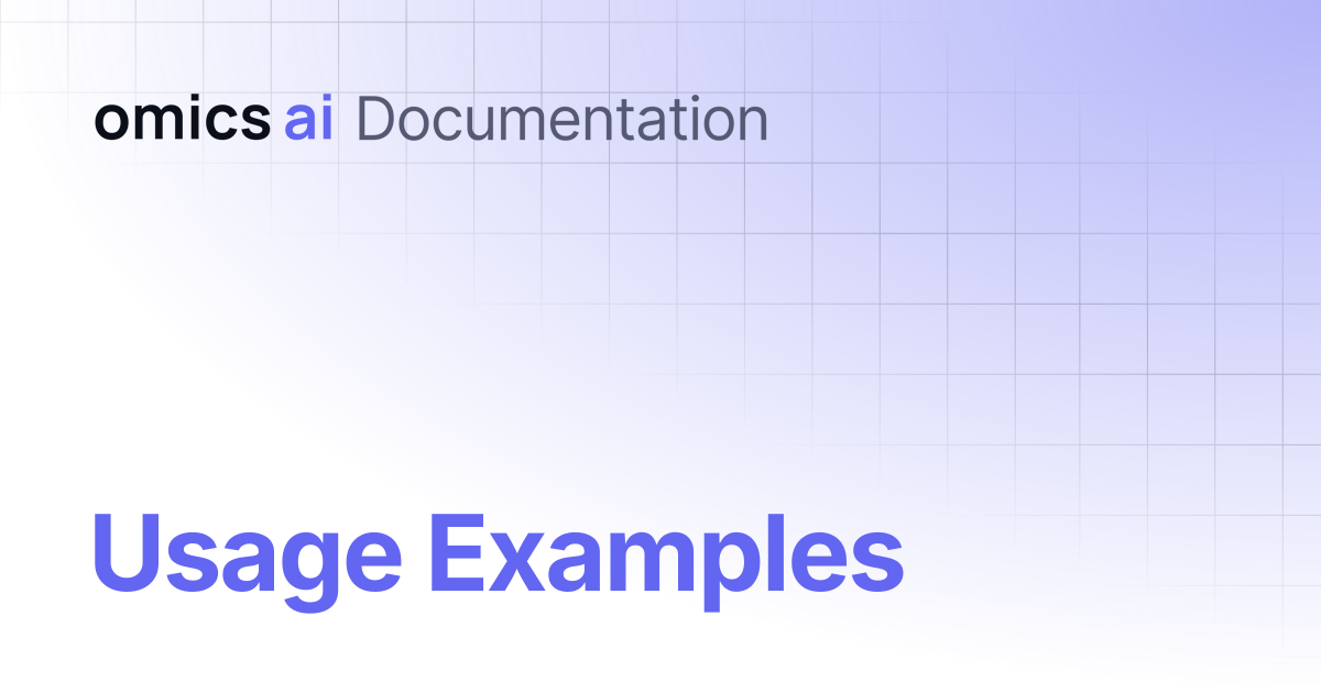 Usage Examples | Documentation